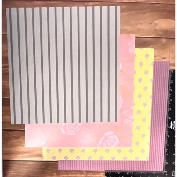 60 Sheets of Assorted Scrapbook Paper Pack - Various Patterns, Colors, & sizes - Picture 4 of 11